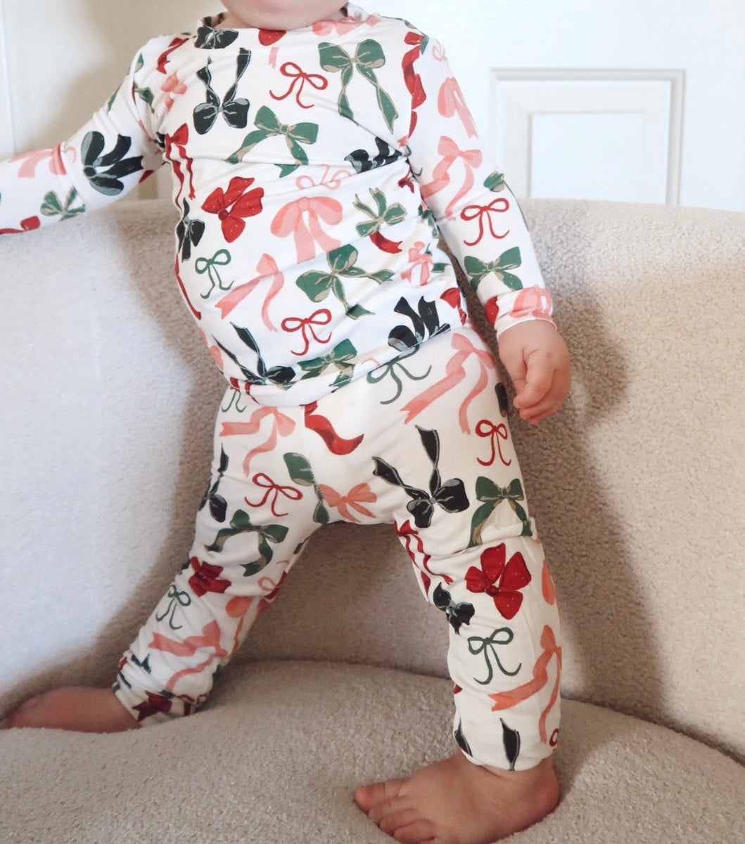 Baby Holiday Bow Lounge Set
