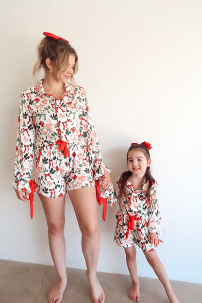 Women's Holiday Bow Lounge Set