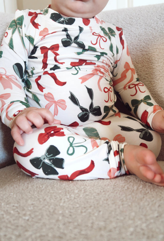 Baby Holiday Bow Lounge Set