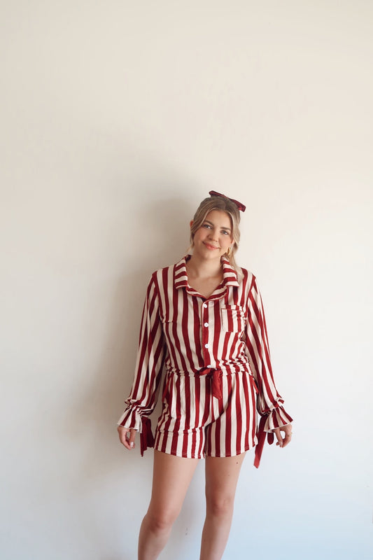 Women's Holiday Stripe Lounge Set