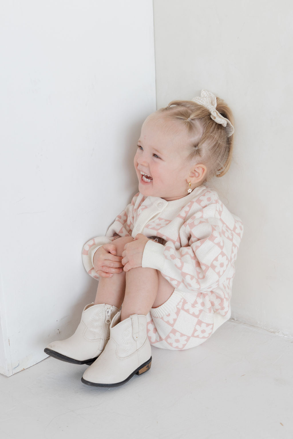 Floral Checker Jumper Set