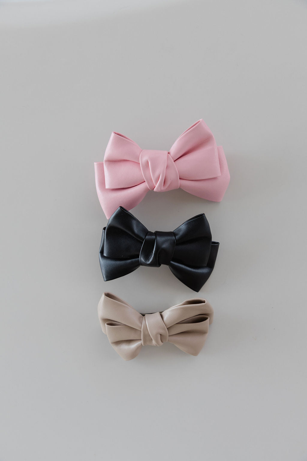 Leather Bow Clips